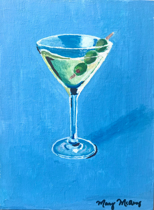 Martini Dreams- 6x8" original Acrylic on Canvas Panel