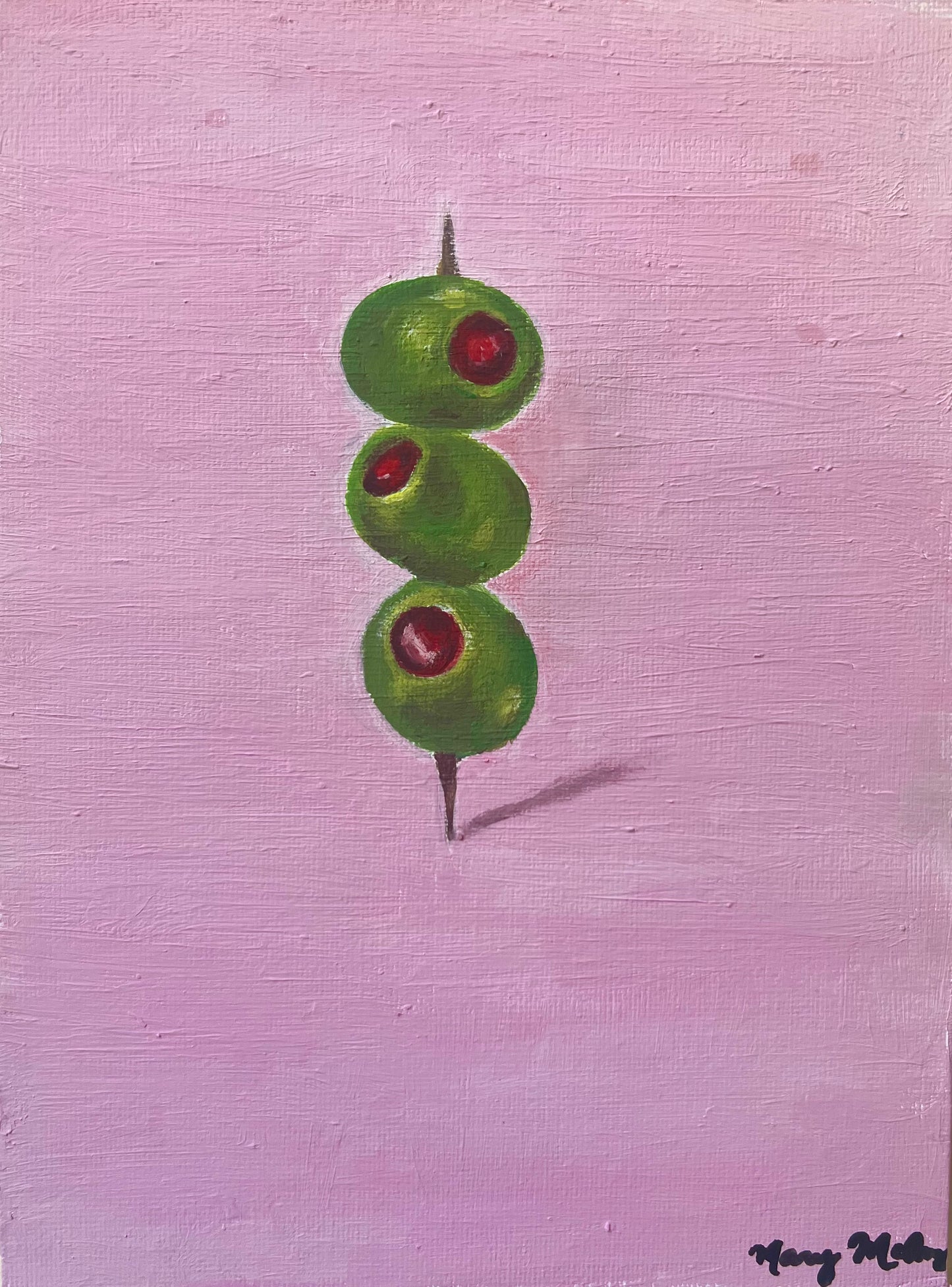 Olive My Love- 6x8" Original Acrylic on Canvas Panel