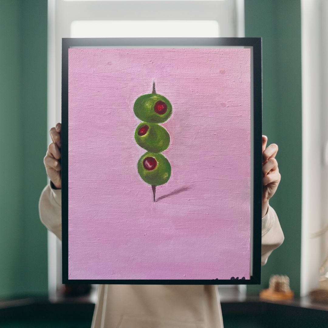 Olive My Love- 6x8" Original Acrylic on Canvas Panel
