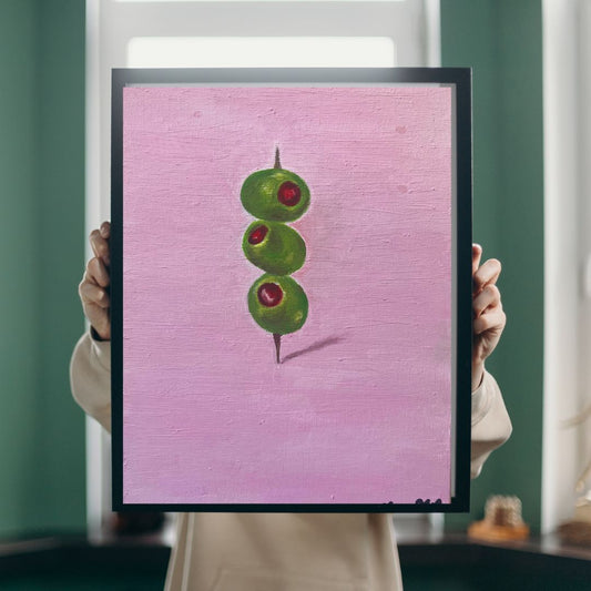 Olive My Love- 6x8" Original Acrylic on Canvas Panel