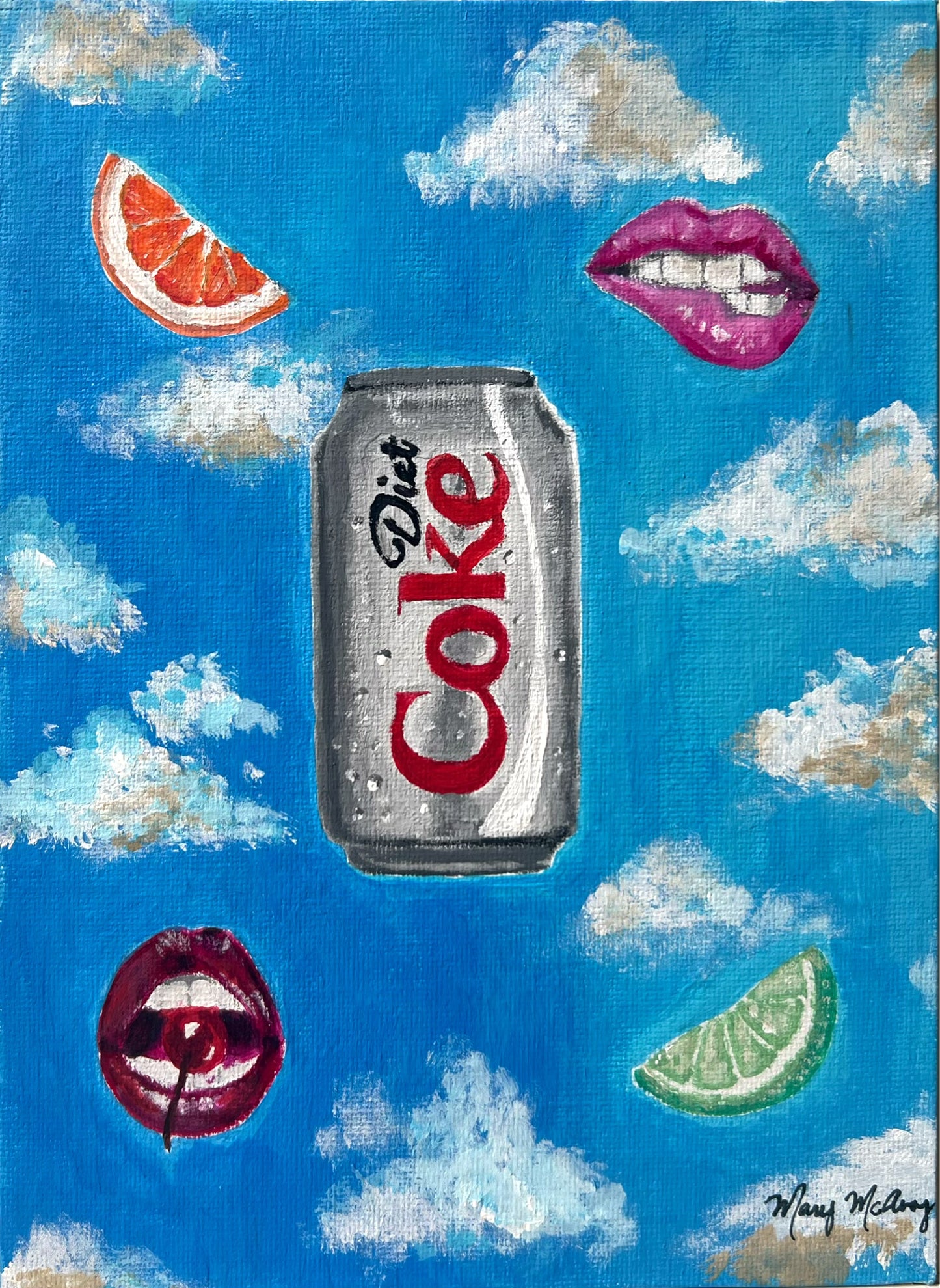 Crispy Boy Summer- 6x8" Original Acrylic Painting on Canvas Panel