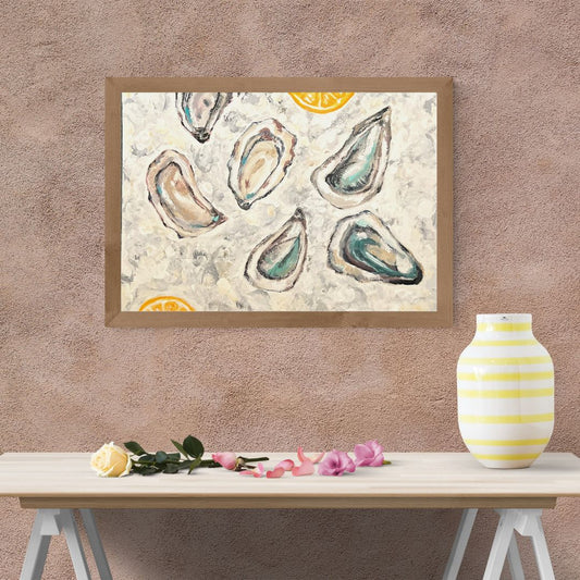 On the Half Shell- 6x8" Original Acrylic Painting on Canvas Panel